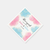 Geslacht laat blauw of roze zien Hij of zij heeft Servet (Hoek)