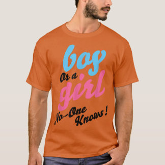 Geslacht laat cadeautje of meisje zien, niemand we t-shirt