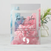 Geslacht laat roze blauwe rook zien (Staand voorkant)