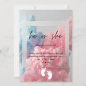 Geslacht laat roze blauwe rook zien (Voorkant)