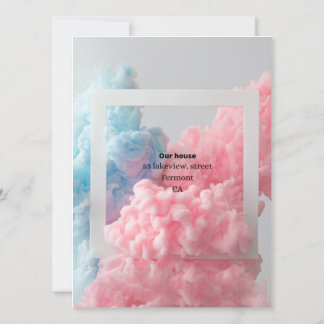 Geslacht laat roze blauwe rook zien