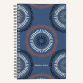 Geslacht Neutraal Blauw Monogrammed Volledige Naam Notitieboek (Voorkant)