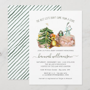 Geslacht Neutraal Winter Kerst Baby Borrel Kaart