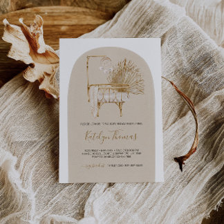 Geslacht Neutral Beige Boho Nursery Baby shower Kaart