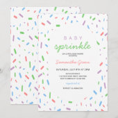 Geslacht Neutrale Baby Sprinkle Kaart (Voorkant / Achterkant)