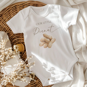 Geslacht Neutrale Beige Gingham Pinda Baby Shower Romper
