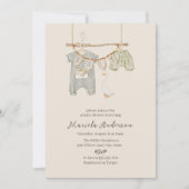 Geslacht Neutrale Boho Babykamer Mobiele Baby Show Kaart (Voorkant)