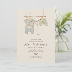 Geslacht Neutrale Boho Nursery Mobile Baby shower Kaart