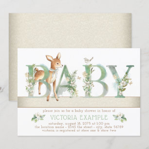 Geslacht Neutrale Bosherten Baby Shower Kaart