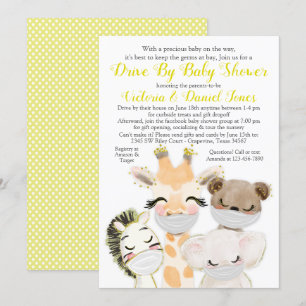 Geslacht Neutrale Dieren Maskers Drive By Baby Sho Kaart