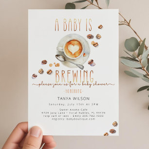 Geslacht Neutrale Koffie Baby Shower Uitnodiging