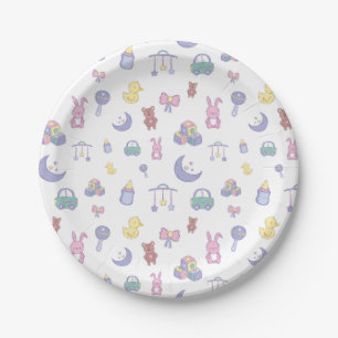 Geslacht Neutrale pasta Baby shower Papieren Bordje