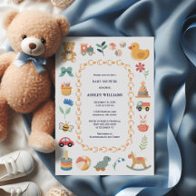 Geslacht Neutrale Vintage Speelgoed Baby Shower