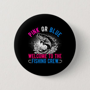 Geslacht Onthul Roze Of Blau Welkom Bij De Vissen  Ronde Button 5,7 Cm