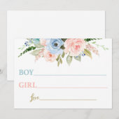 Geslacht onthullen Baby Naam suggestie Kaart (Voorkant / Achterkant)