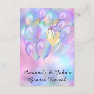 Geslacht onthullen Baby shower meisje roze blauwe  Kaart