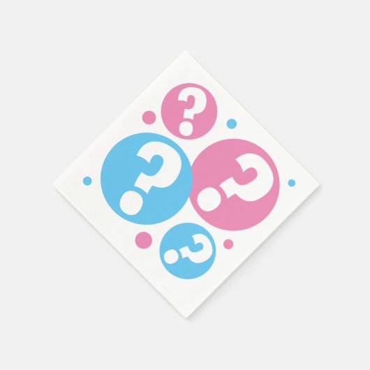 Geslacht onthullen baby shower partij roze en blau servet (Hoek)