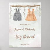 Geslacht onthullen baby shower welkomstteken poster (Voorkant)