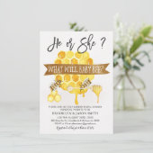 Geslacht onthullen Bee Geëigende uitnodiging tot B (Staand voorkant)