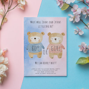 Geslacht Onthullen Beren sterretje roze blauw acht Kaart