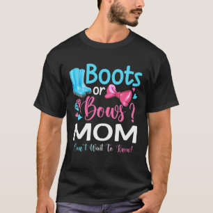 Geslacht onthullen Boots of bogen mam die aan Baby T-shirt