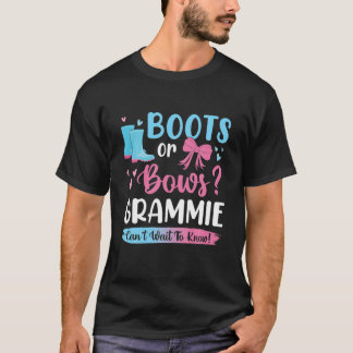 Geslacht onthullen Boots of Bows Grammie Matching T-shirt
