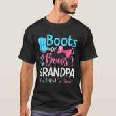 Geslacht onthullen Boots of Bows Grandpa Matching T-shirt (Voorkant)