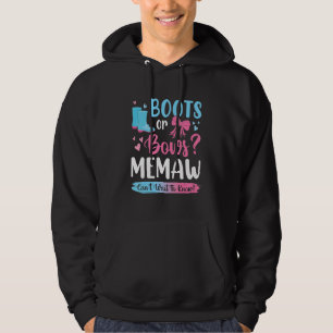 Geslacht onthullen Boots of Bows Memaw overeenkome Hoodie