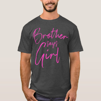 Geslacht onthullen broer zegt meisje overeenkomend t-shirt
