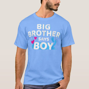 Geslacht onthullen broers zegt dat jongen die baby t-shirt