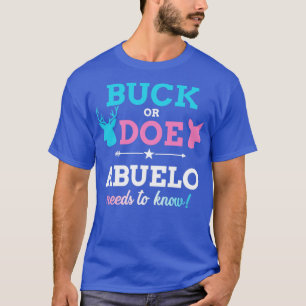 Geslacht onthullen buck of doe abuelo matching bab t-shirt