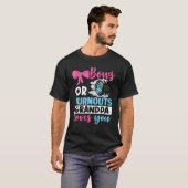 Geslacht onthullen Burnouts of Bows Grandpa houdt T-shirt (Voorkant volledig)
