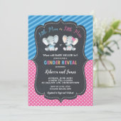 Geslacht onthullen Elephant Little Man of Little M Kaart (Staand voorkant)