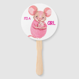 Geslacht onthullen hand fan met schattige muizen handwaaier