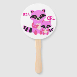 Geslacht onthullen hand fan schattige wasberen handwaaier