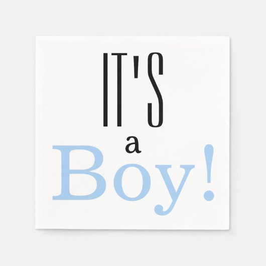 Geslacht onthullen het is een jongen! Partij baby Servet (Voorkant)