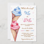 Geslacht onthullen hij of zij ijs kaart (Voorkant)