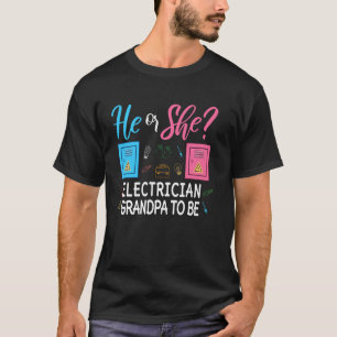 Geslacht onthullen hij of zij Poppen elektricien f T-shirt