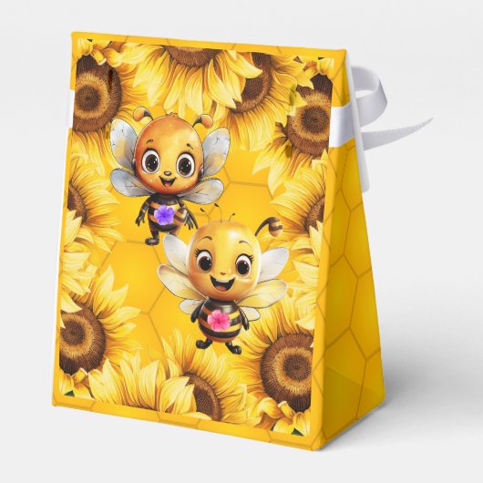 Geslacht onthullen hij of zij wat het honingraat z bedankdoosjes (Achterkant)