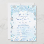 Geslacht onthullen Hij of zij Winter Blauwe Snowfl Kaart (Voorkant)