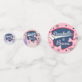 Geslacht onthullen honkbal of bogen confetti (Achterkanten)