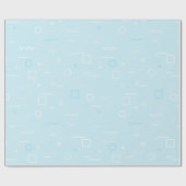 Geslacht onthullen jongen blauw modern memphis des cadeaupapier (Vlak)