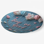 Geslacht onthullen jongen of meisje papier Borden  Papieren Bordje (Gekanteld)