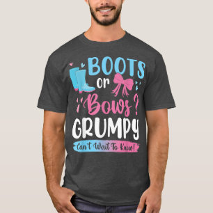 Geslacht onthullen laarzen of bogen Grumpy matchin T-shirt