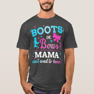 Geslacht onthullen laarzen of bogen mamma matching t-shirt