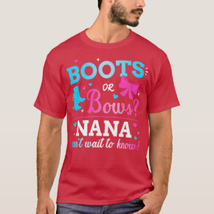 Geslacht onthullen laarzen of bogen nana matching  t-shirt