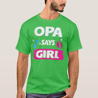 Geslacht onthullen Opa zegt meisje dat familie Bab T-shirt