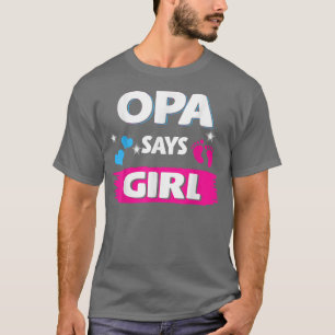 Geslacht onthullen Opa zegt meisje dat familie Bab T-shirt