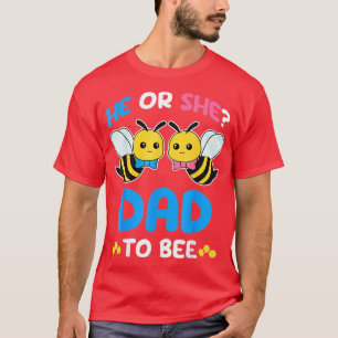 Geslacht onthullen partijtje dat hij of zij van pa t-shirt