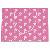 Geslacht onthullen partijvraagteken roze en blauw groot cadeauzakje (Voorkant)